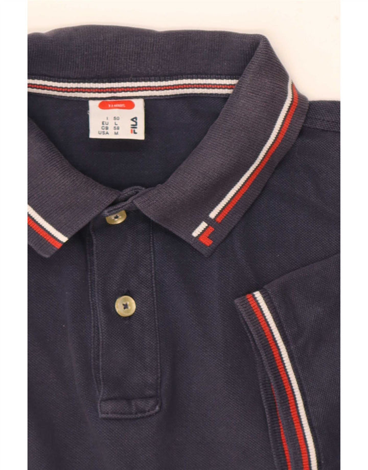 Polo da tennis da uomo Fila IT 50 Medium Navy Blue Striped