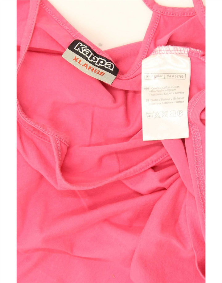 Top corto Kappa da donna, taglia UK 18 XL, cotone rosso