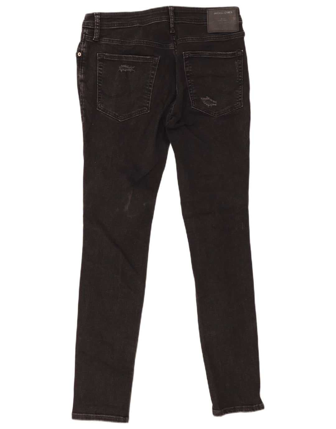 Jeans skinny effetto consumato da uomo Jack & Jones W32 L32 cotone nero