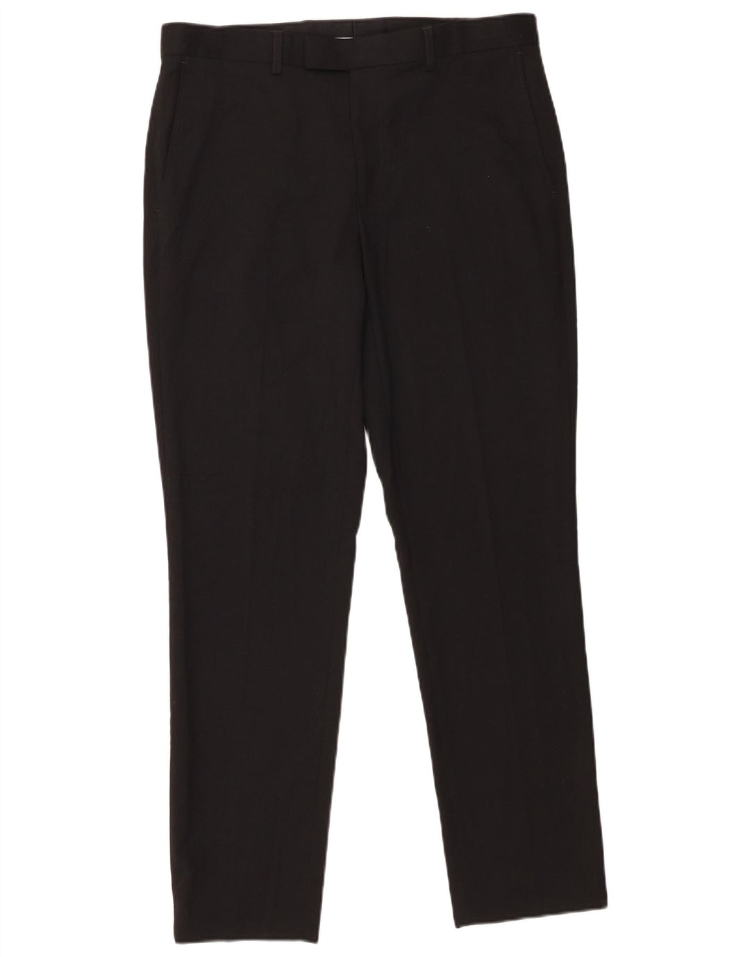 Pantaloni da abito slim da uomo Marks & Spencer W34 L31 poliestere nero