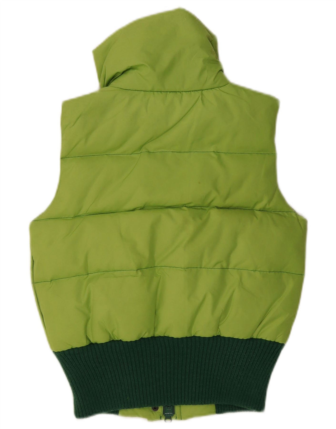 Solo gilet imbottito da donna UK 10 piccolo poliestere color block verde