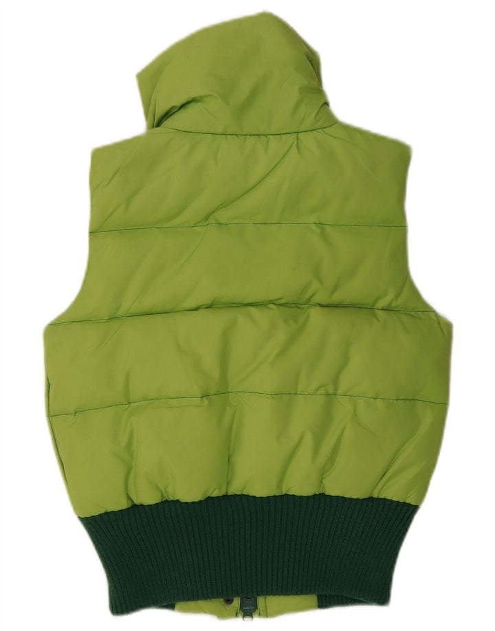 Solo gilet imbottito da donna UK 10 piccolo poliestere color block verde