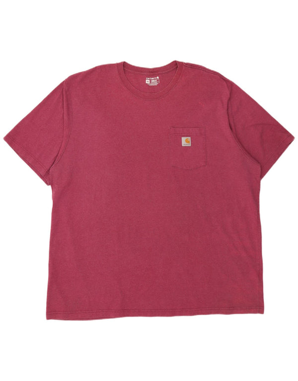 T-shirt ampia da uomo Carhartt Top 3XL in cotone bordeaux