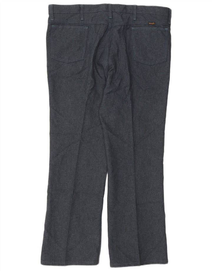 Pantaloni da abito dritti da uomo Wrangler W42 L30 poliestere blu navy