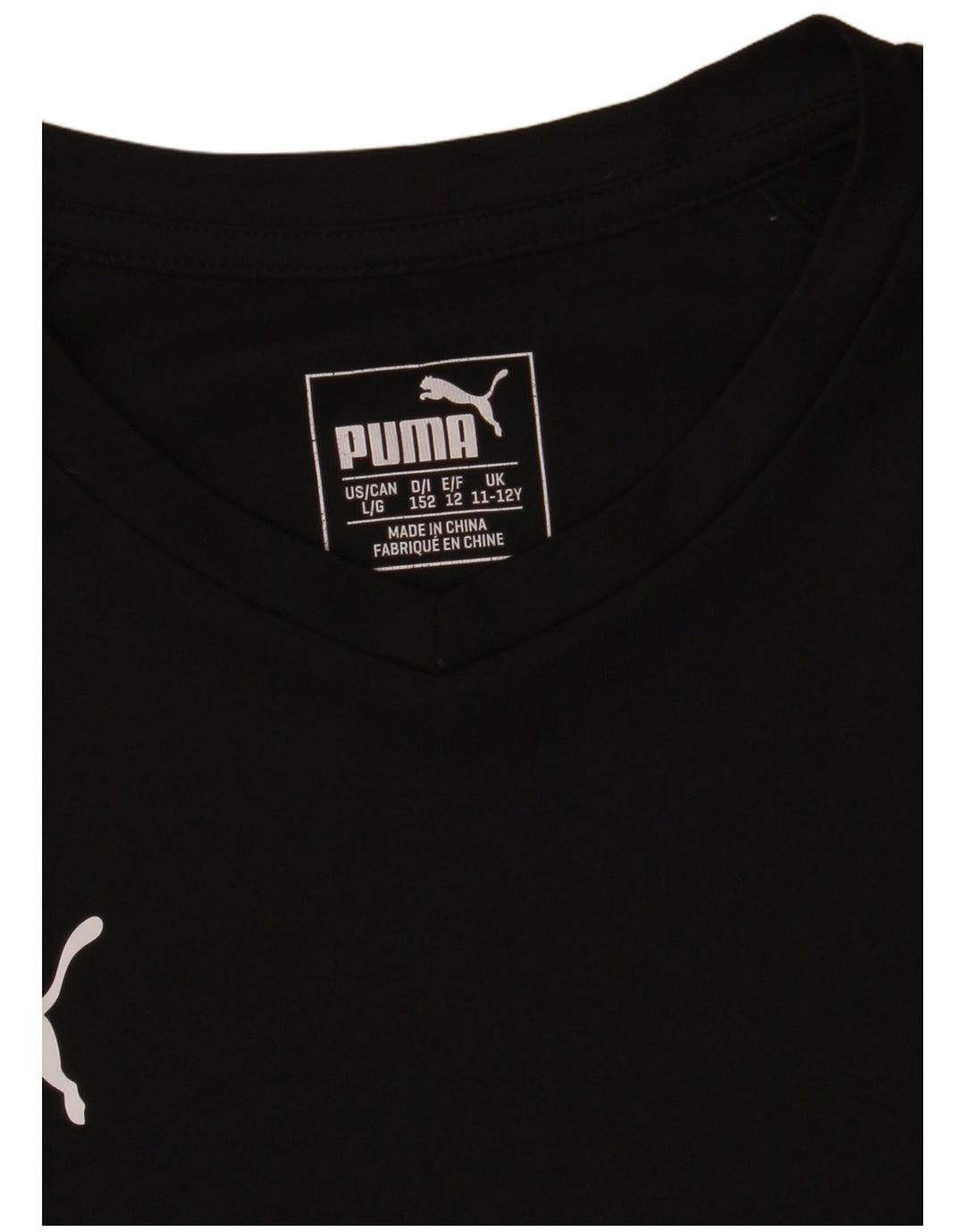 Maglietta Puma da bambino 11-12 anni in poliestere nero