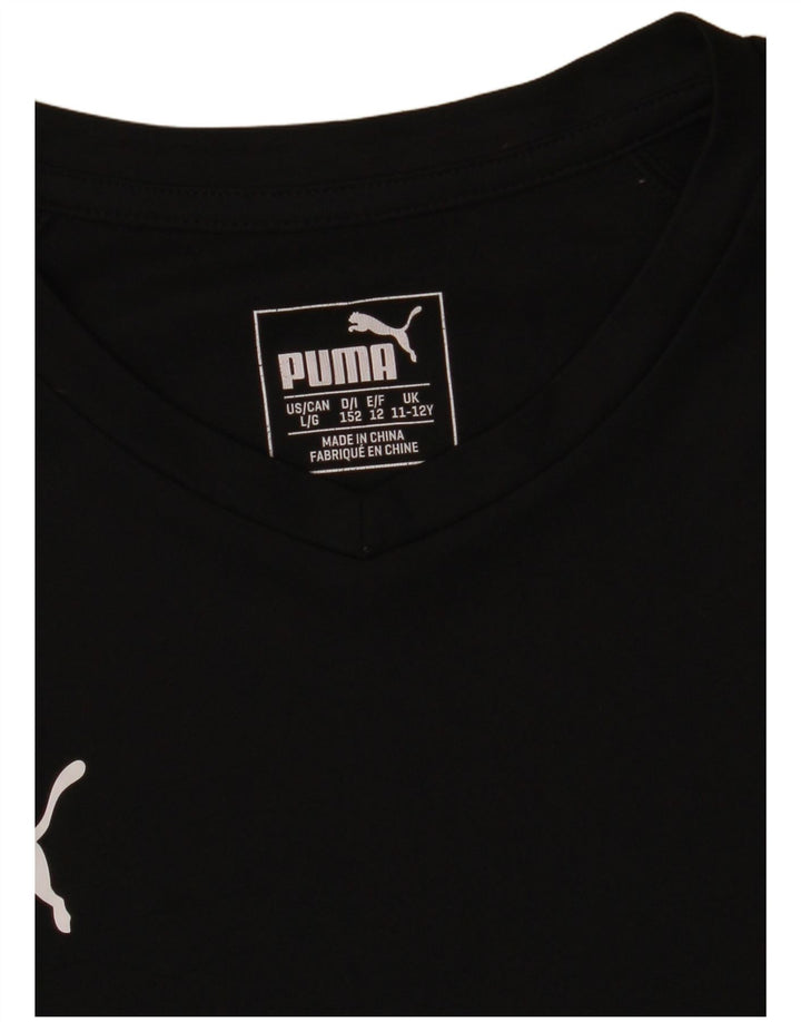 Maglietta Puma da bambino 11-12 anni in poliestere nero