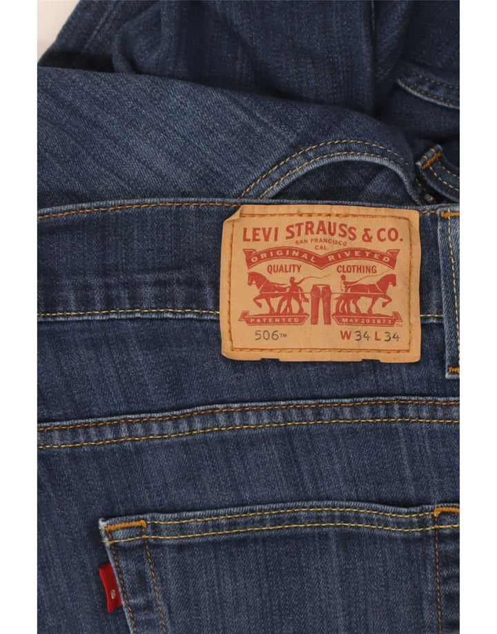 Levi's Uomo 506 Jeans dritti W34 L34 Cotone Blu