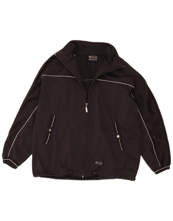 Giacca da ginnastica oversize da donna Champion UK 10 piccola in poliestere nero