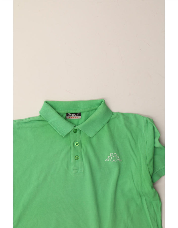KAPPA Mens Polo Shirt Large Green Cotton Vintage Kappa and Second-Hand Kappa from Messina Hembry 