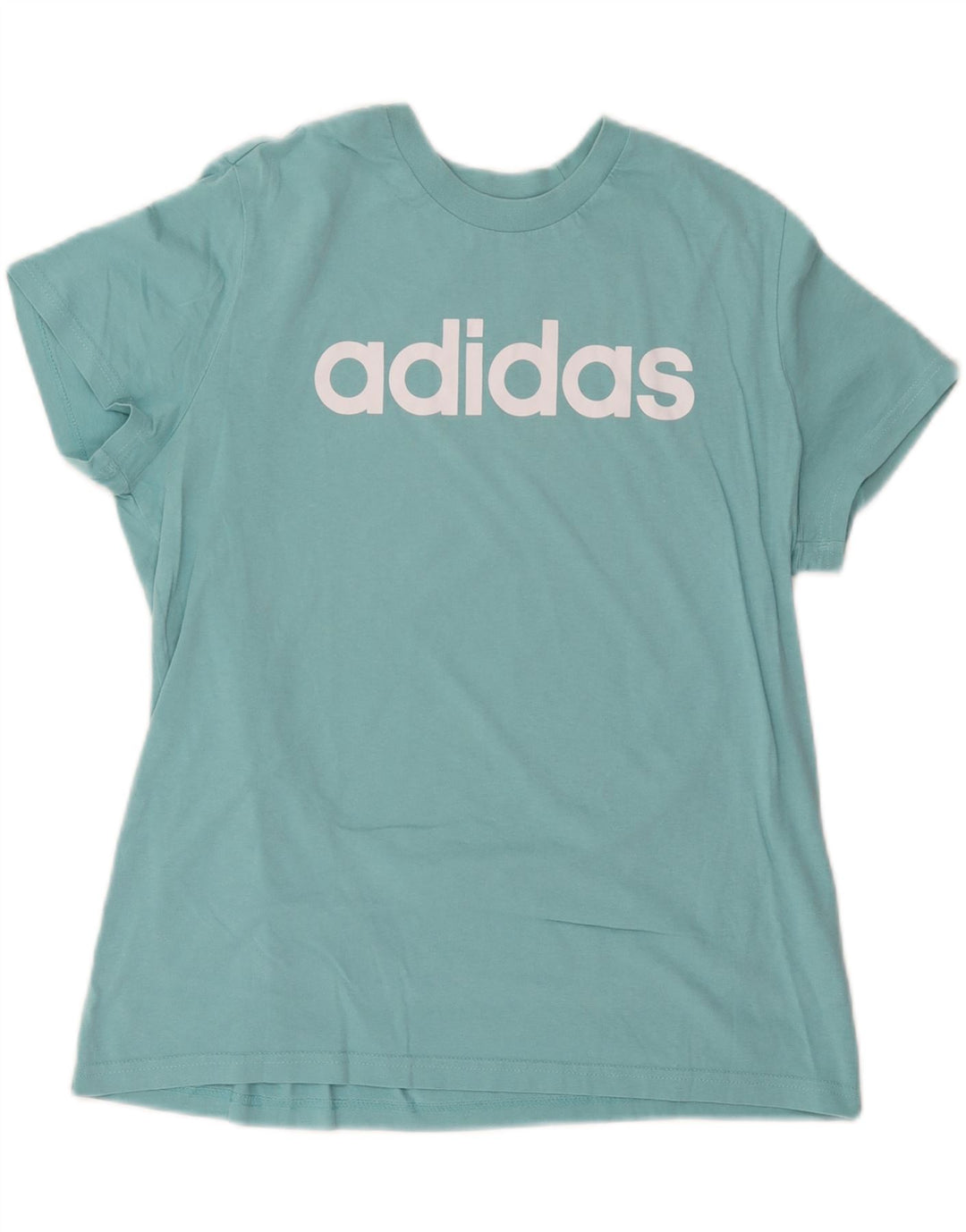 T-shirt grafica da donna ADIDAS Top UK 20/22 XL cotone blu