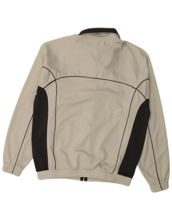 Giacca da ginnastica da uomo Asics, piccola, in poliestere color block beige