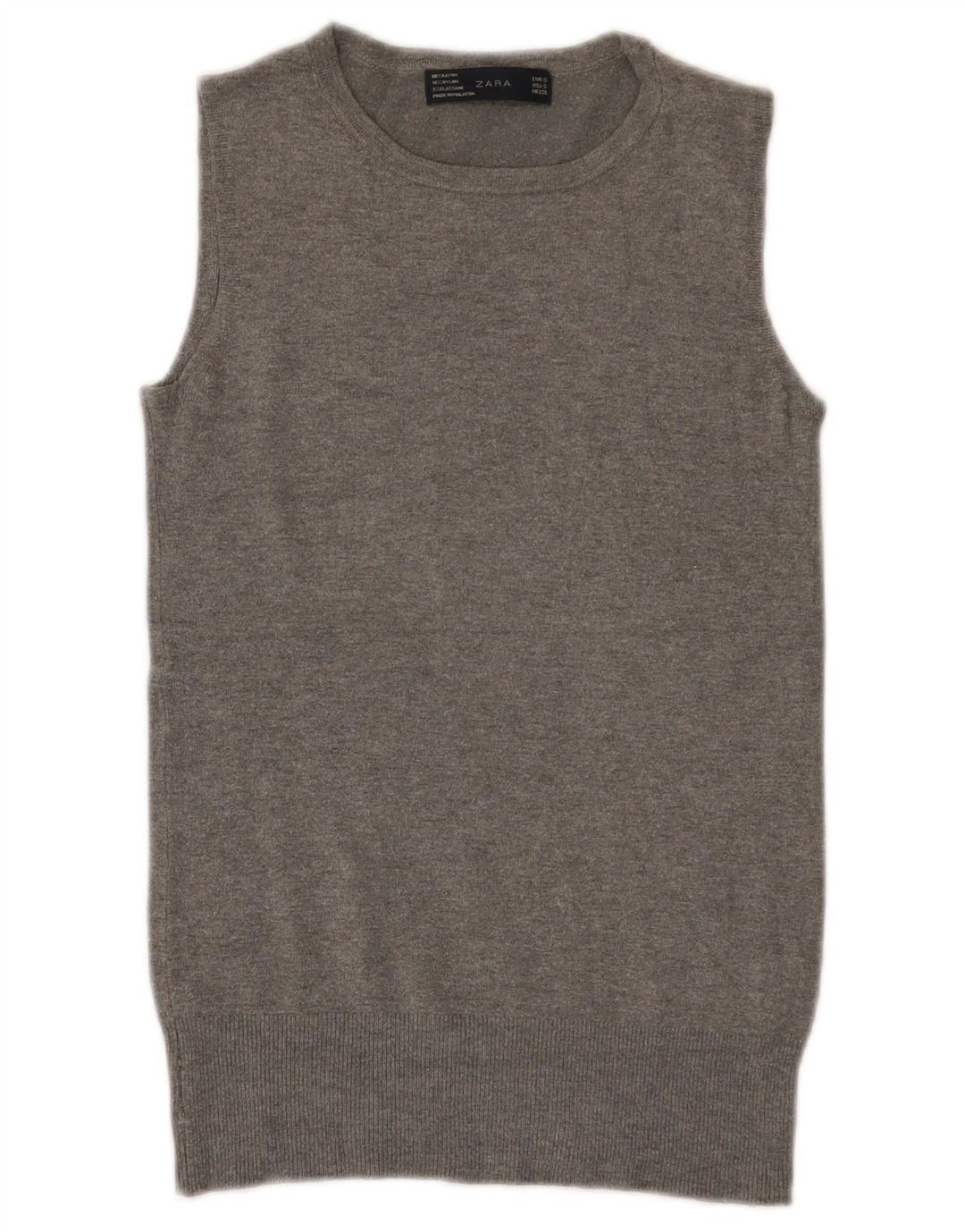 Canotta canotta da donna Zara UK 8 piccola in rayon grigio