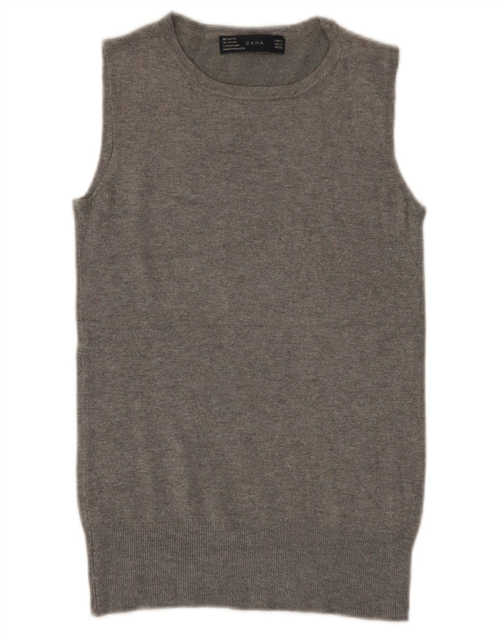 Canotta canotta da donna Zara UK 8 piccola in rayon grigio