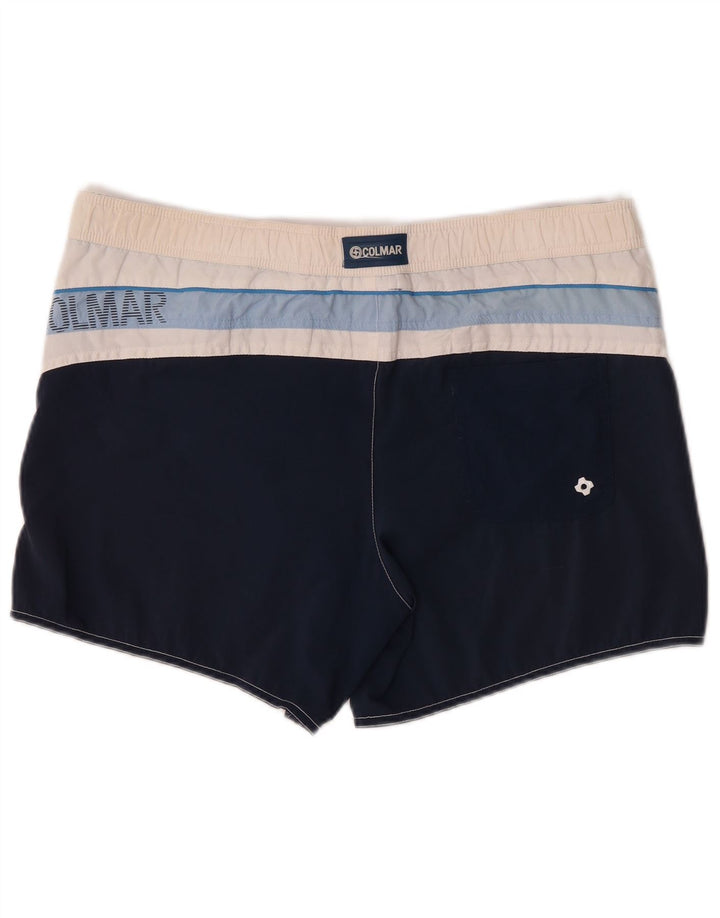 Pantaloncini da bagno grafici da uomo Colmar IT 50 Large White Colourblock in poliammide