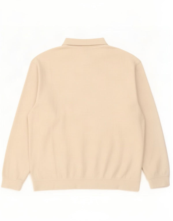 Maglione Zara da uomo con collo alto XL in cotone beige