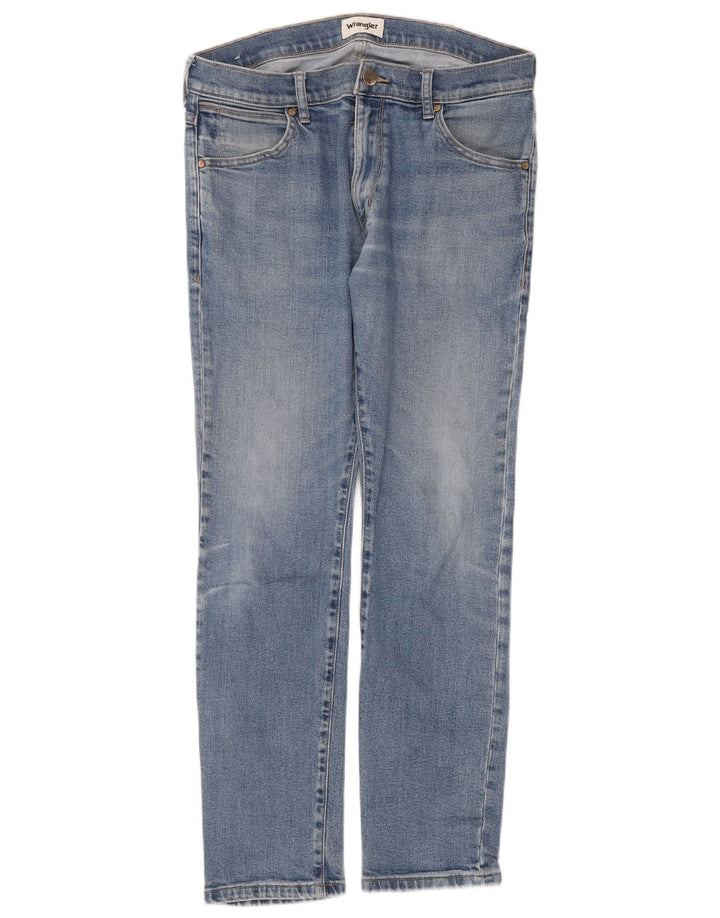 Jeans Wrangler Larston Slim da uomo W32 L32 in cotone blu