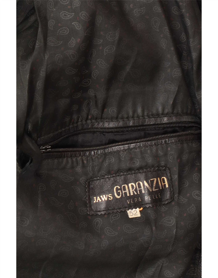 Giacca in pelle vintage da uomo IT 52 XL Nera
