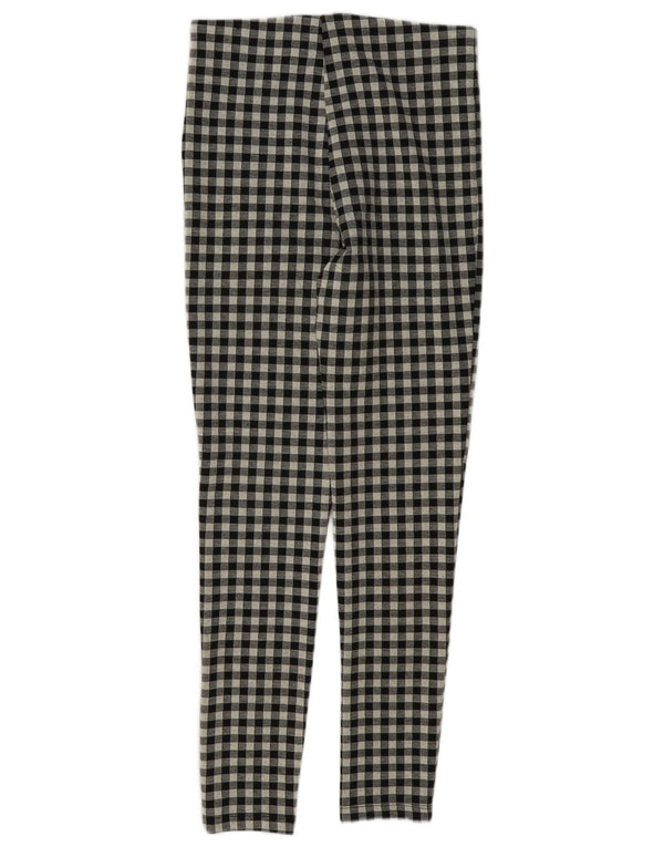 Pantaloni skinny casual da donna Zara piccoli W26 L28 a quadretti neri