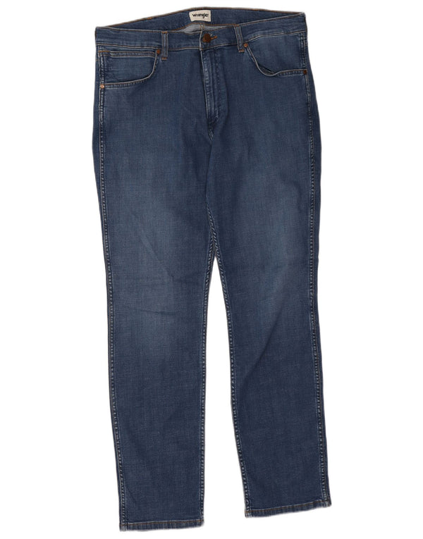 Jeans dritti da uomo Wrangler Greensboro W36 L32 cotone blu