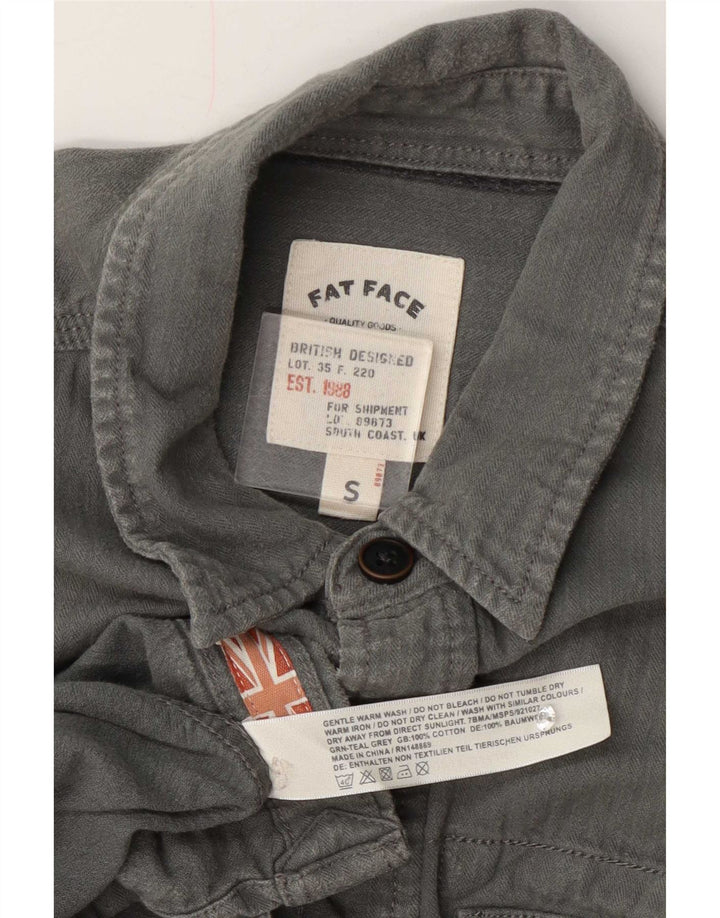 Camicia da uomo Fat Face piccola in cotone grigio