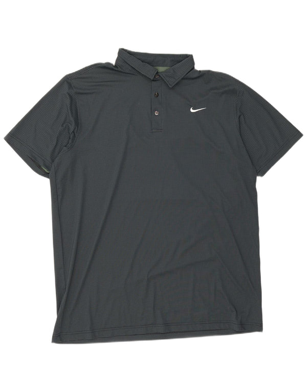 Polo Nike da uomo Dri Fit 4XL poliestere maculato verde