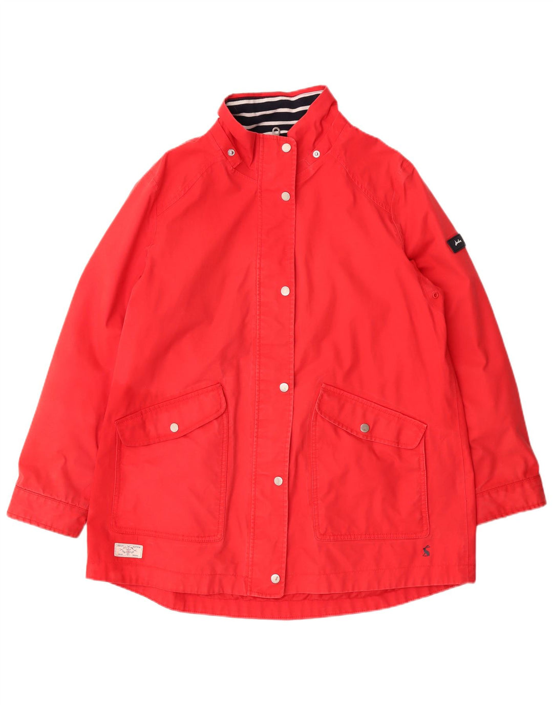 Giacca impermeabile oversize da donna Joules UK 16 grande poliestere rosso