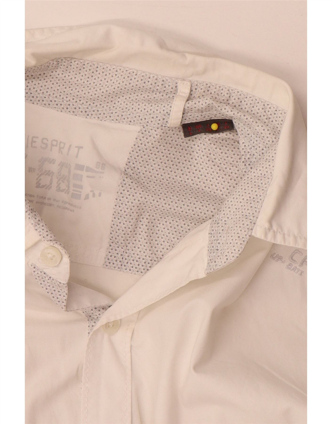 Camicia grafica da uomo Esprit grande bianca
