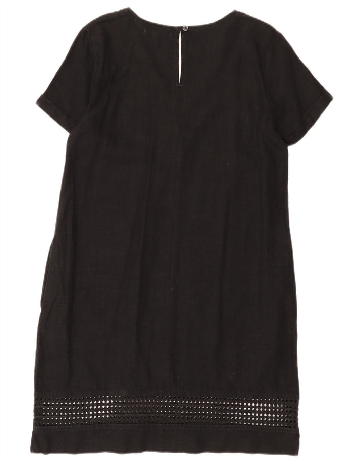 Abito a trapezio da donna UK 12 Lino nero medio