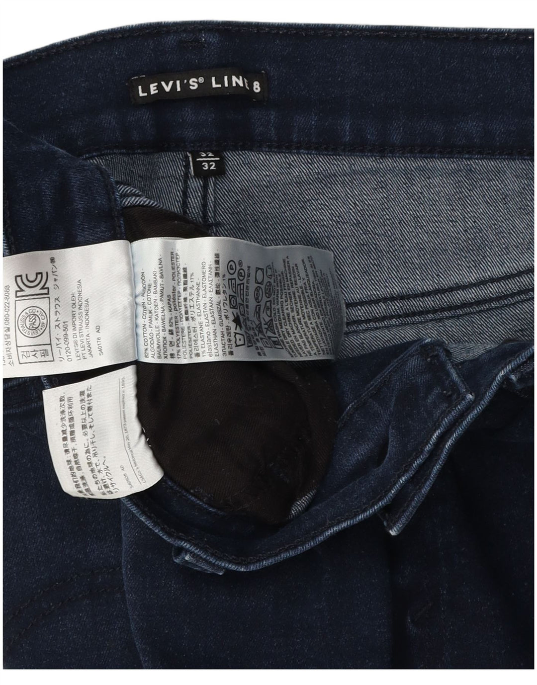 Jeans slim da donna Levi's W32 L26 cotone blu navy