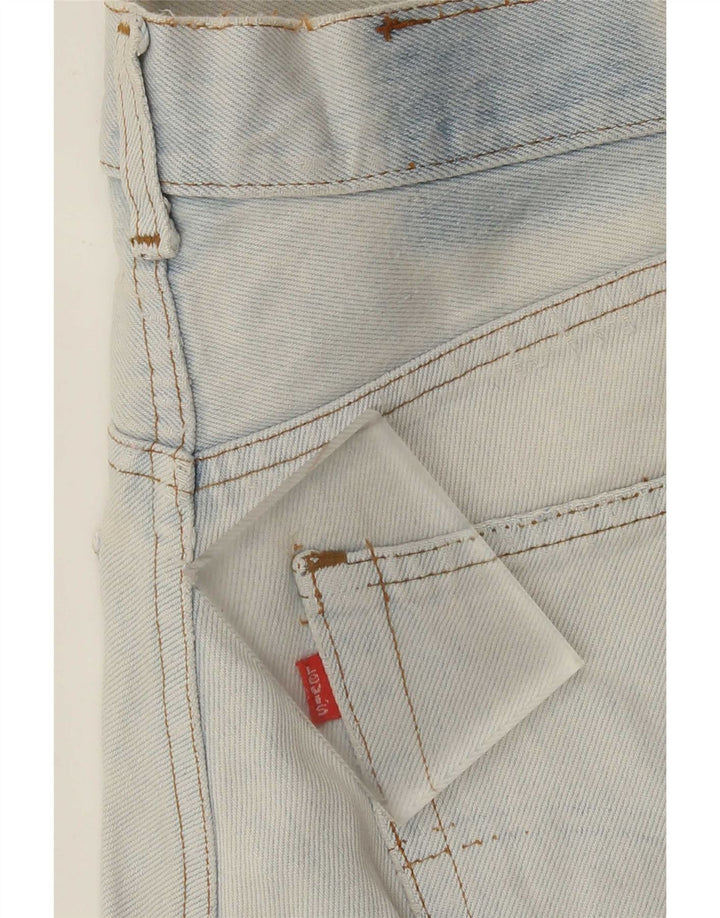 Pantaloncini di jeans invecchiati Levi's da donna W28 Blu medio