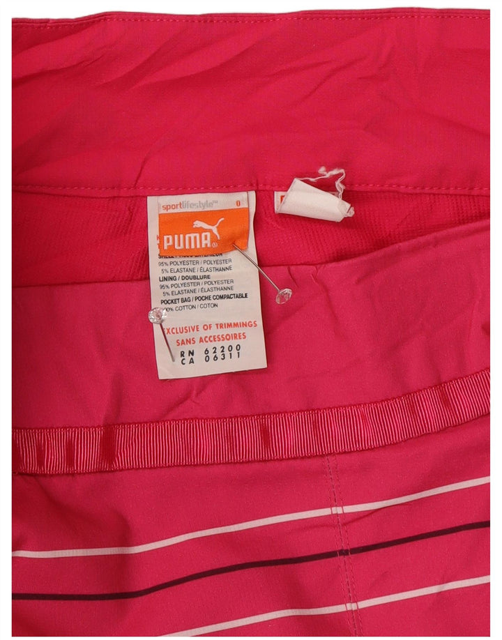 Puma Womens Skort UK 12 Medium Pink Striped Poliestere Sports