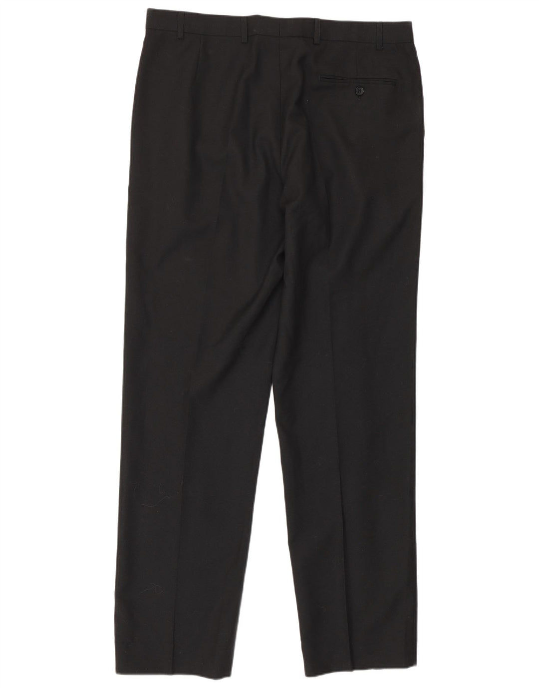 Pantaloni da abito dritti da uomo Marks & Spencer W36 L33 poliestere nero