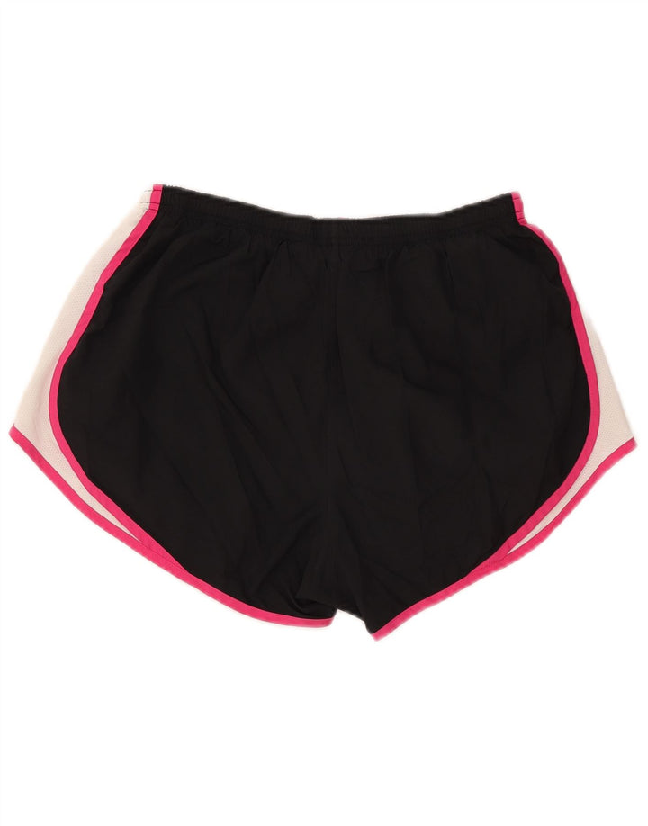 Pantaloncini sportivi NIKE Dri Fit da donna UK 14 Large Black Colourblock