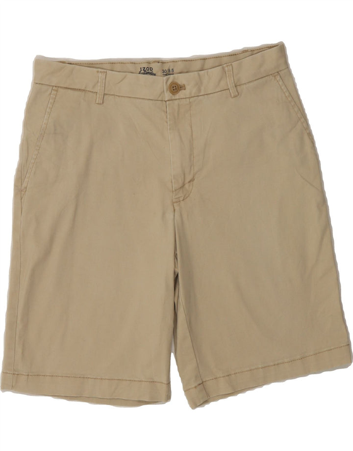 IZOD Mens Stretch Chino Shorts W30 Medium  Beige Cotton Vintage Izod and Second-Hand Izod from Messina Hembry 