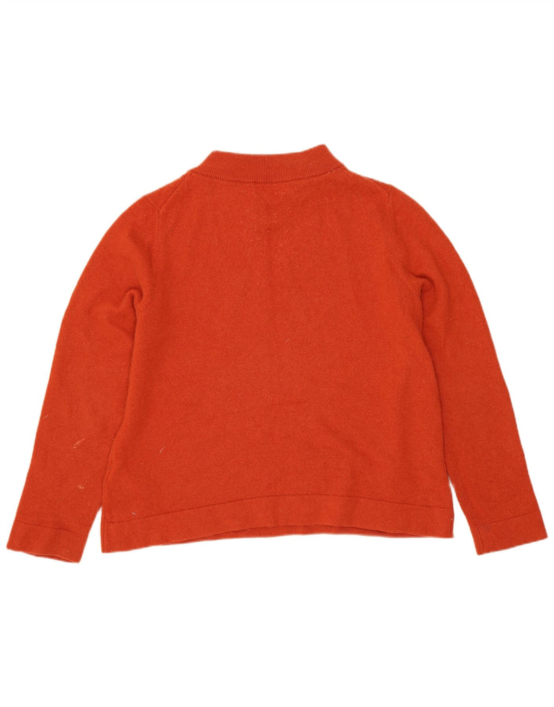 Maglione da donna Hobbs Crop Turtle Neck Jumper UK 16 Large Orange Wool
