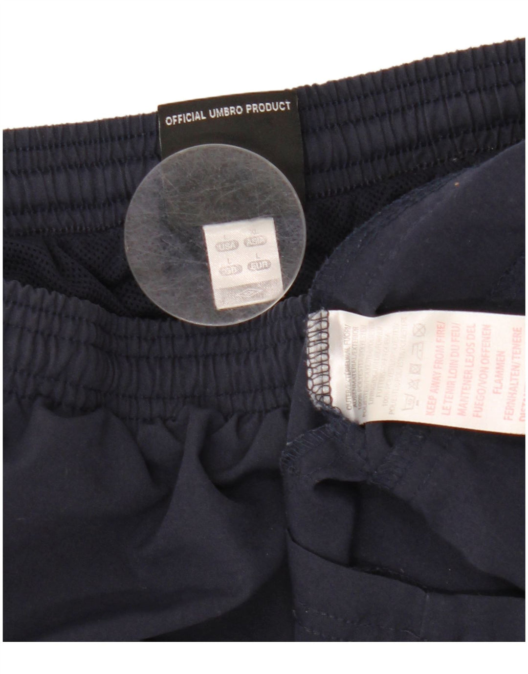 Pantaloncini sportivi da uomo UMBRO grandi in poliestere blu navy