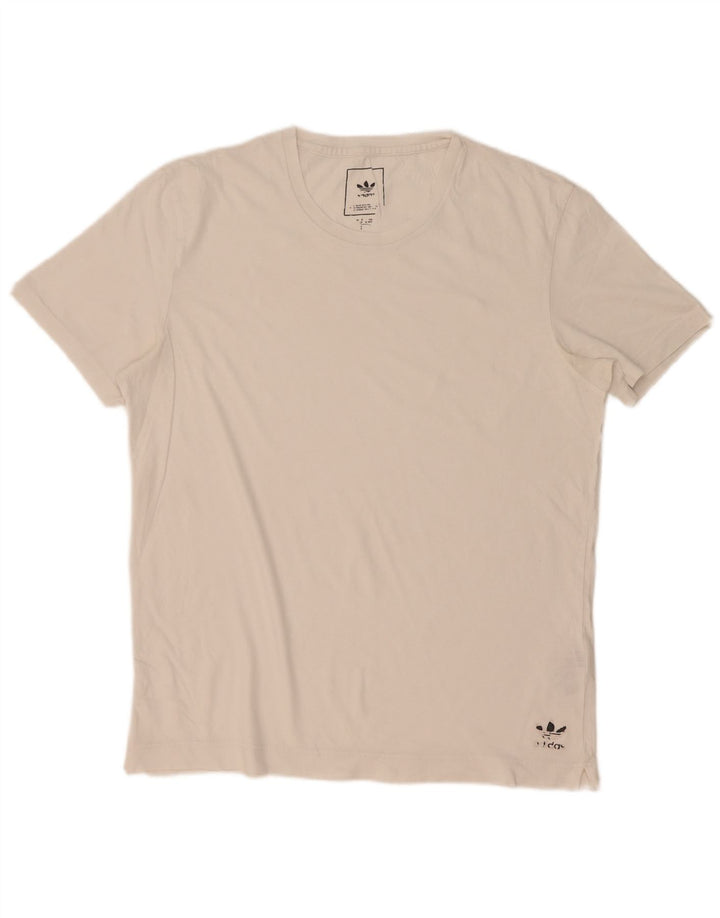 T-shirt da uomo Adidas Top in cotone bianco medio