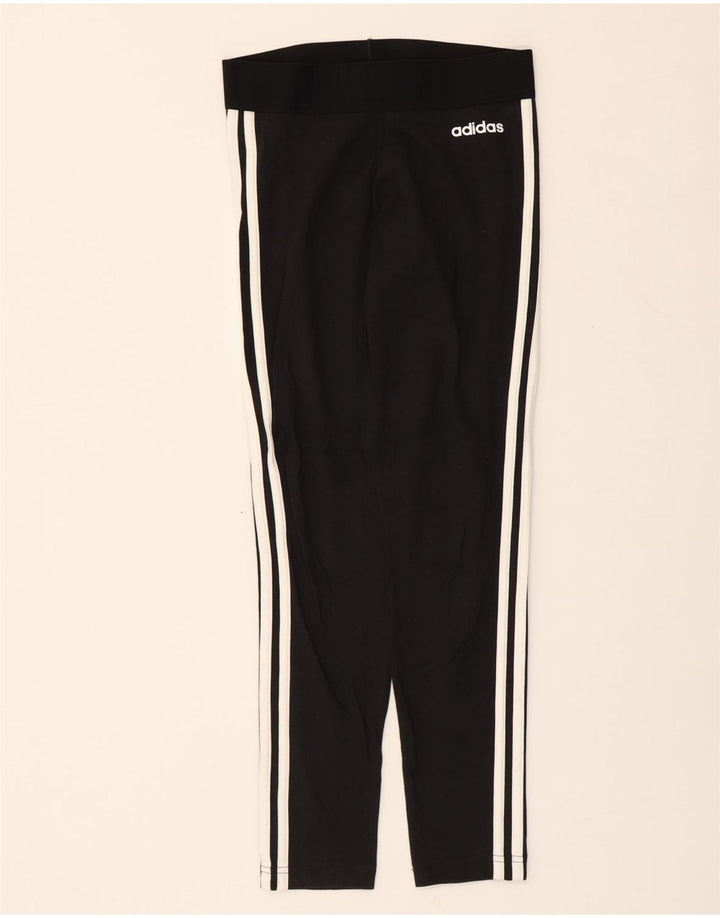 ADIDAS Womens Leggings UK 8/10 Small  Black Cotton Vintage Adidas and Second-Hand Adidas from Messina Hembry 