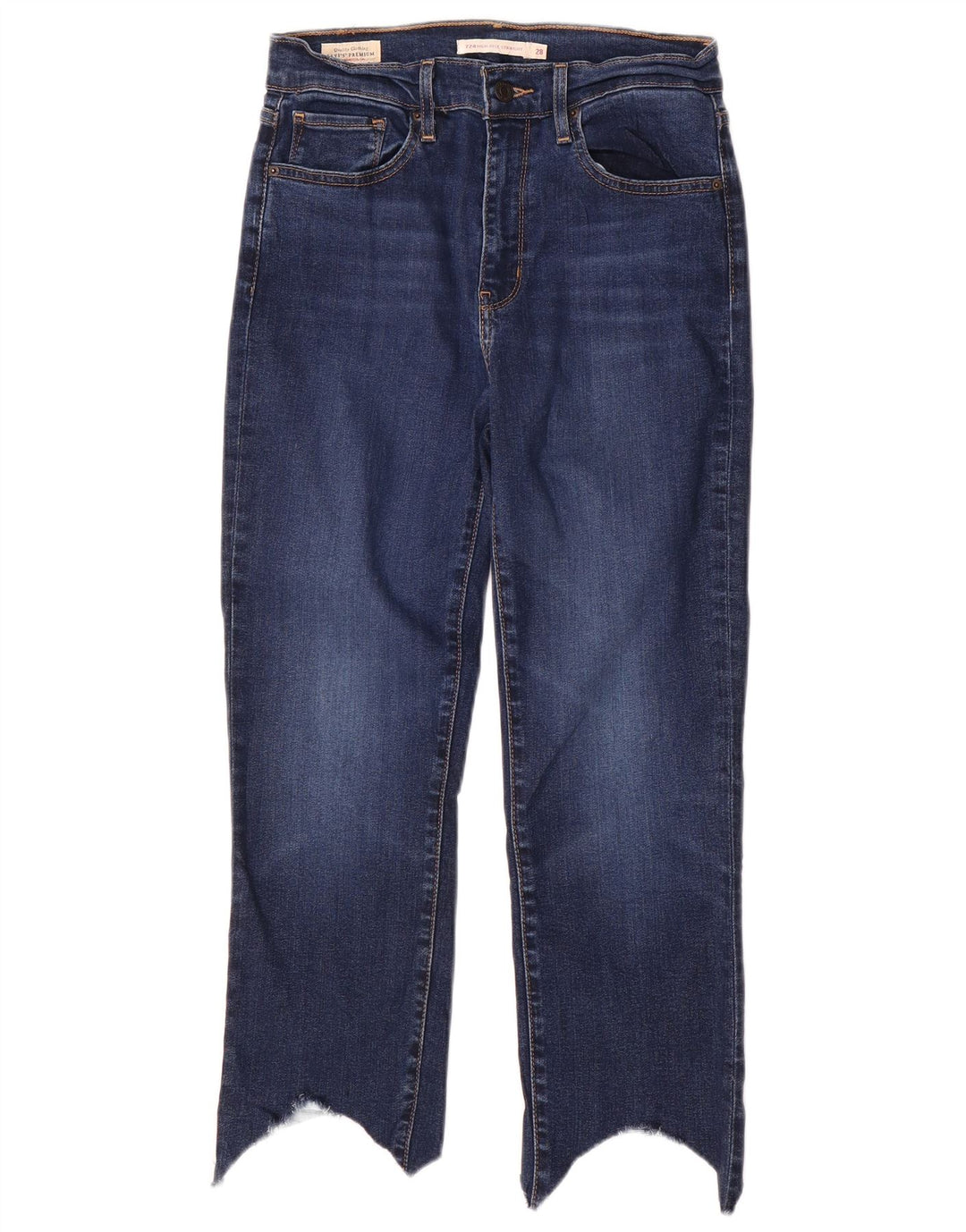 Levi's Donna 724 Crop Jeans dritti a vita alta W28 L23 Blu