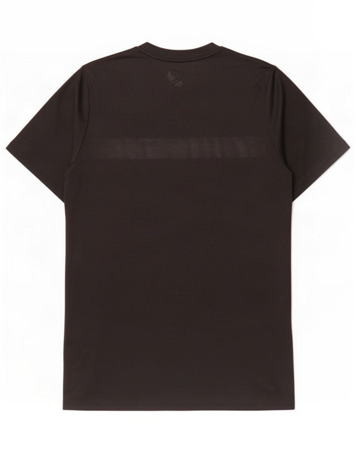 T-shirt Nike da uomo Dri Fit, top in poliestere color block medio nero