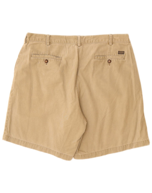 Pantaloncini chino da uomo IZOD W38 XL in cotone beige
