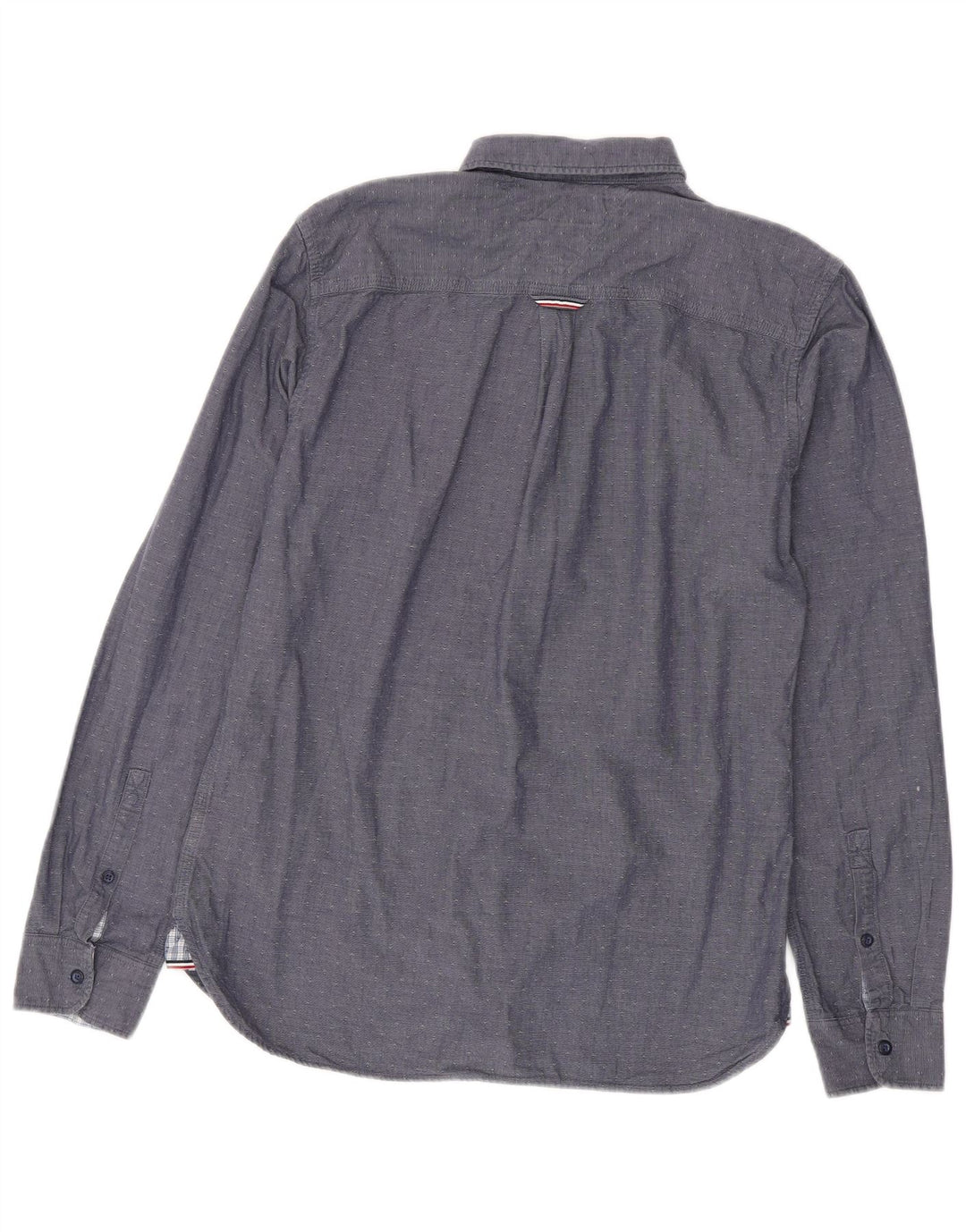 TOMMY HILFIGER Camicia da uomo vestibilità regolare cotone maculato blu navy medio