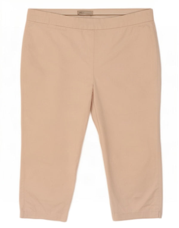 Pantaloni Capri da donna Marks & Spencer UK 16 Large W38 L21 Cotone rosa