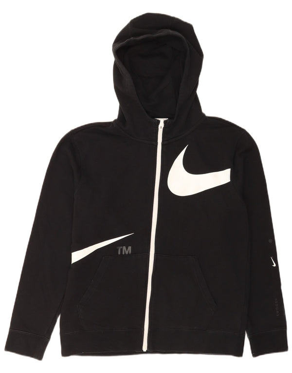 Felpa con cappuccio e zip grafica Nike da ragazzo 13-14 anni XL Black Colourblock