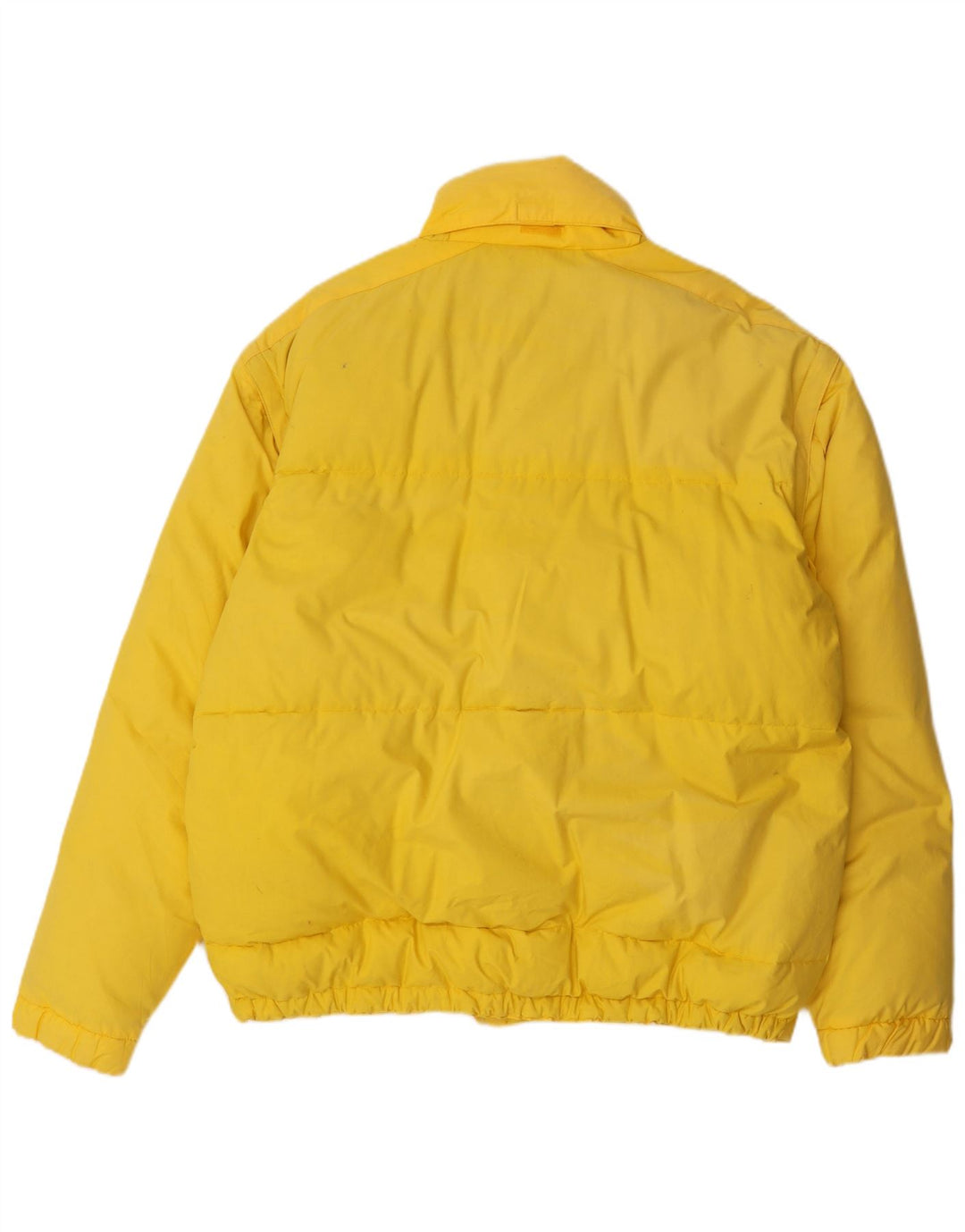 Giacca da sci imbottita con cappuccio da uomo Rainbow UK 40 grande cotone giallo