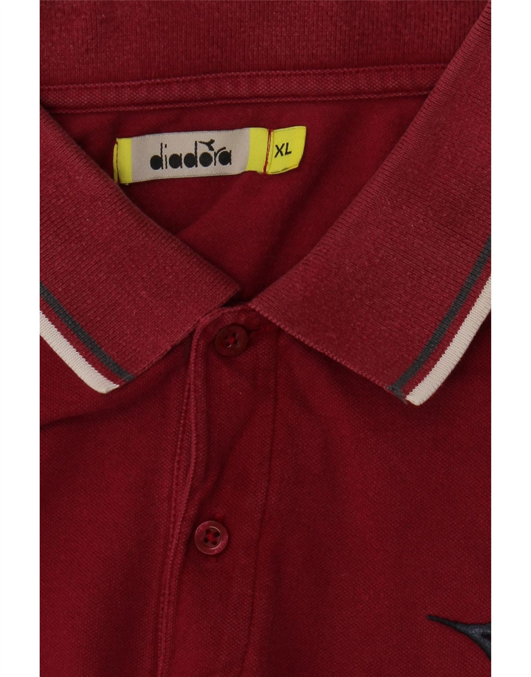 DIADORA Mens Polo Shirt XL Red Cotton Vintage Diadora and Second-Hand Diadora from Messina Hembry 