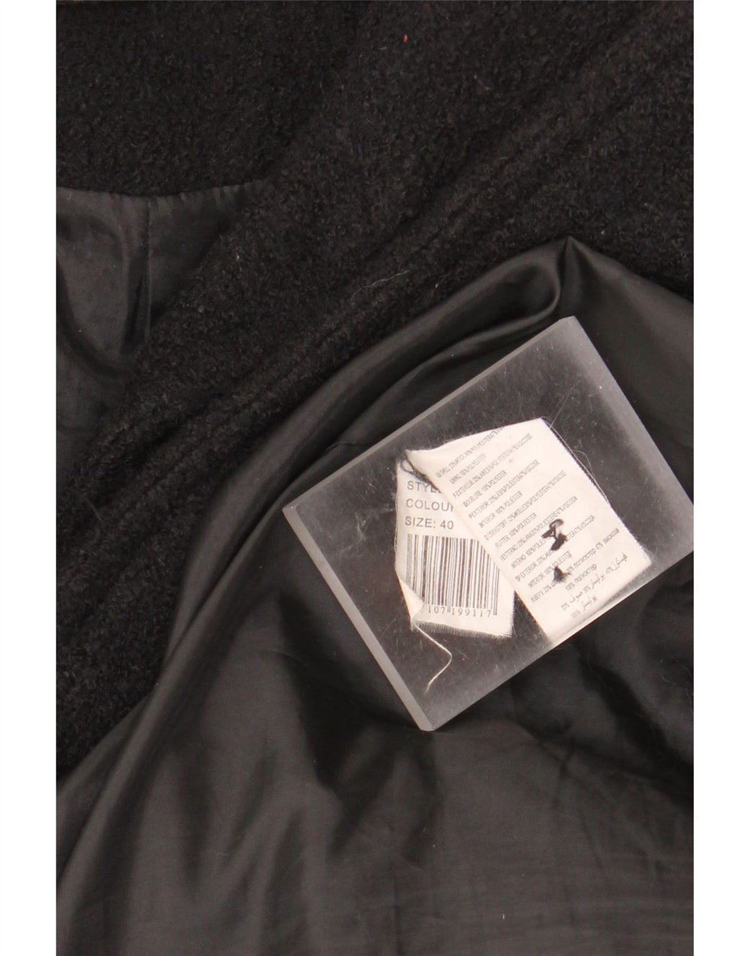 Desigual Soprabito grafico da donna EU 40 Medium Black Wool