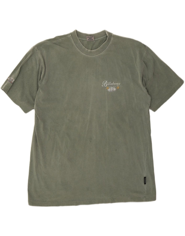 Maglietta grafica da uomo Billabong Top XL in cotone verde