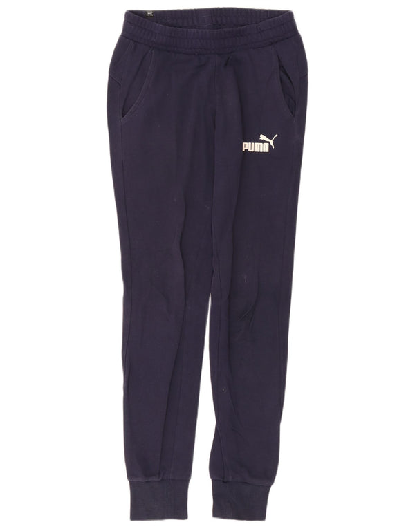 Pantaloni della tuta da donna Puma UK 6 XS Blu Navy Cotone
