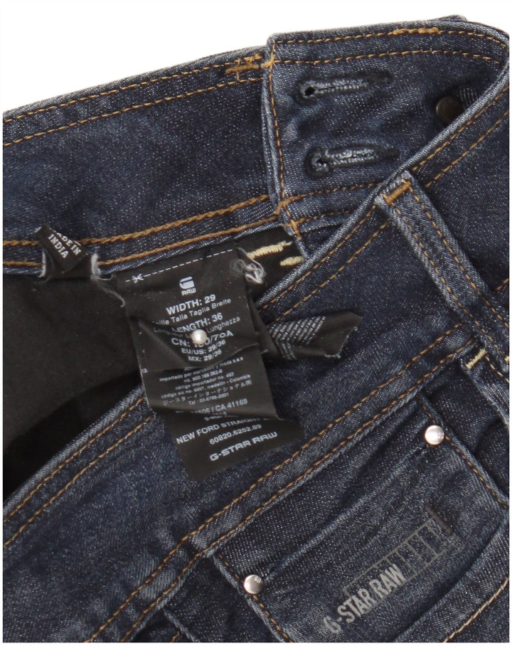 Jeans dritti da donna G-Star W29 L36 cotone blu navy